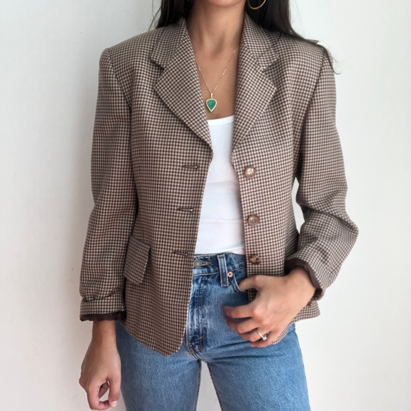 Cerruti 1881 Jackets & Blazers - Vintage Cerruti 1881 gingham plaid blazer S / 6